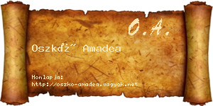 Oszkó Amadea névjegykártya